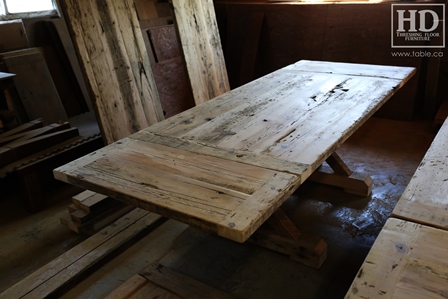 reclaimed wood tables Ontario, unfinished reclaimed wood furniture, rustic wood furniture, mennonite furniture, solid wood furniture, Gerald Reinink, HD Threshing, distressed wood furniture