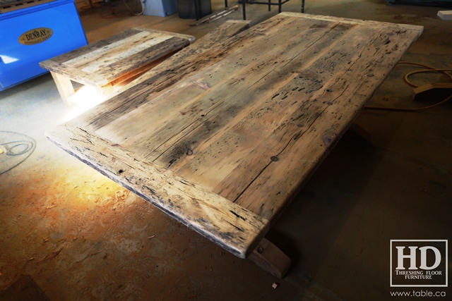 reclaimed wood tables Ontario, unfinished reclaimed wood furniture, rustic wood furniture, mennonite furniture, solid wood furniture, Gerald Reinink, HD Threshing, distressed wood furniture