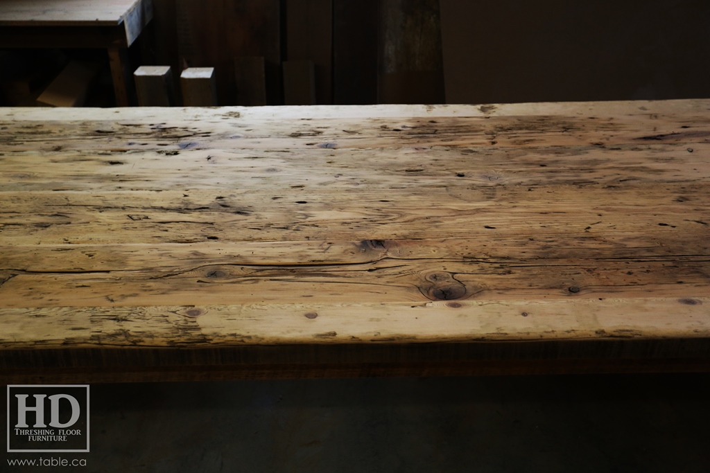 custom reclaimed wood furniture, mennonite furniture, Ontario, Gerald Reinink, epoxy finish