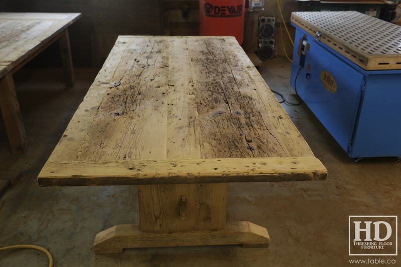 custom reclaimed wood furniture, mennonite furniture, Ontario, Gerald Reinink, epoxy finish