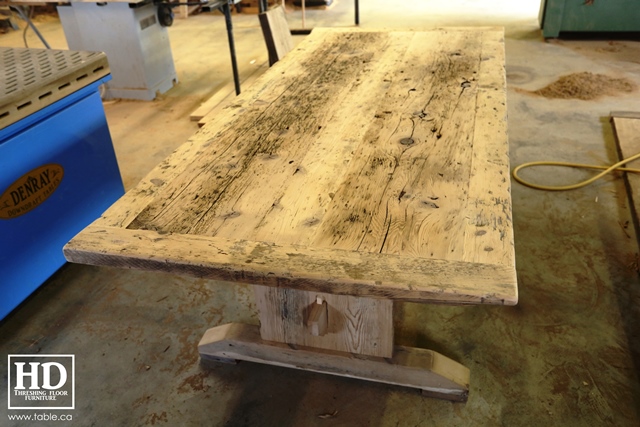 custom reclaimed wood furniture, mennonite furniture, Ontario, Gerald Reinink, epoxy finish