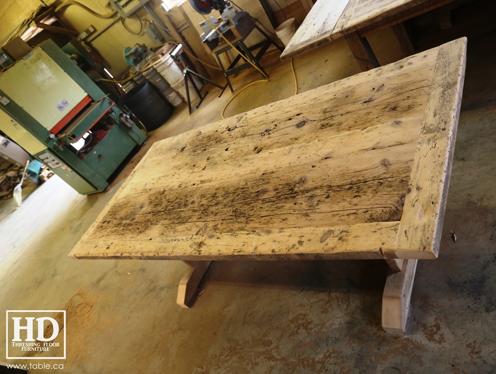 custom reclaimed wood furniture, mennonite furniture, Ontario, Gerald Reinink, epoxy finish