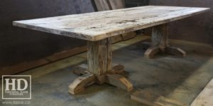 custom reclaimed wood furniture, mennonite furniture, Ontario, Gerald Reinink, epoxy finish
