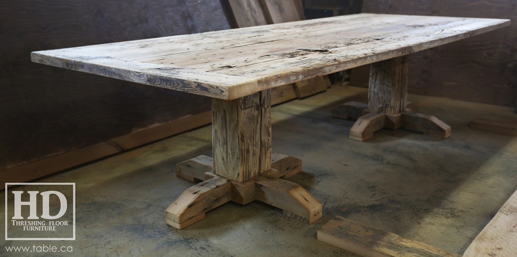custom reclaimed wood furniture, mennonite furniture, Ontario, Gerald Reinink, epoxy finish