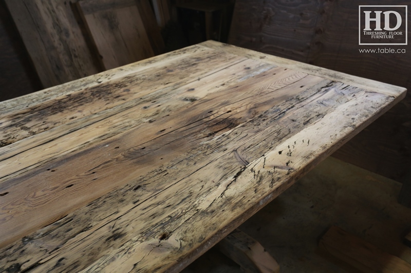 custom reclaimed wood furniture, mennonite furniture, Ontario, Gerald Reinink, epoxy finish