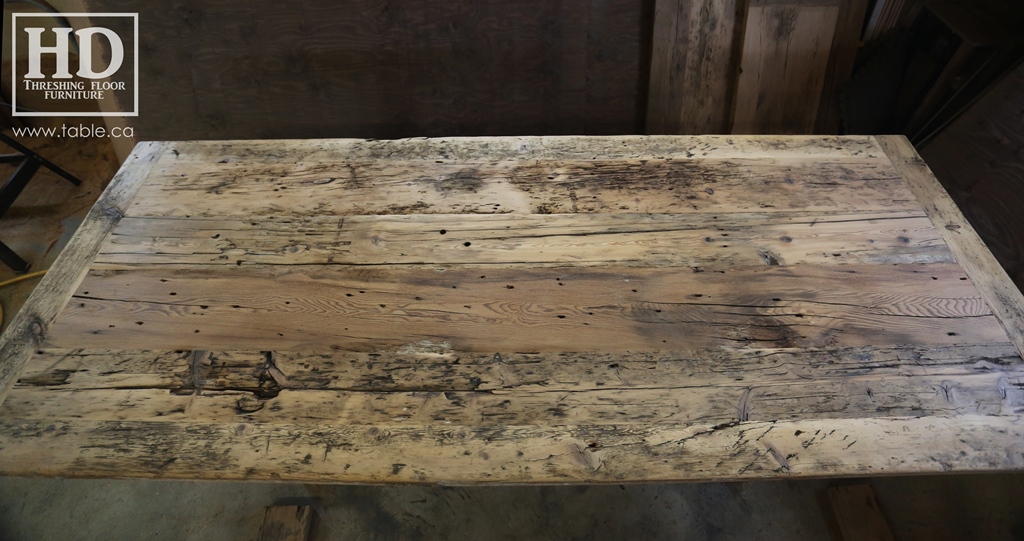 custom reclaimed wood furniture, mennonite furniture, Ontario, Gerald Reinink, epoxy finish