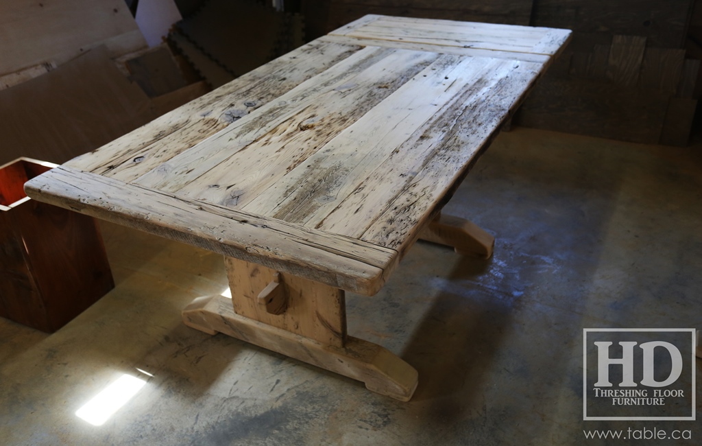 custom reclaimed wood furniture, mennonite furniture, Ontario, Gerald Reinink, epoxy finish