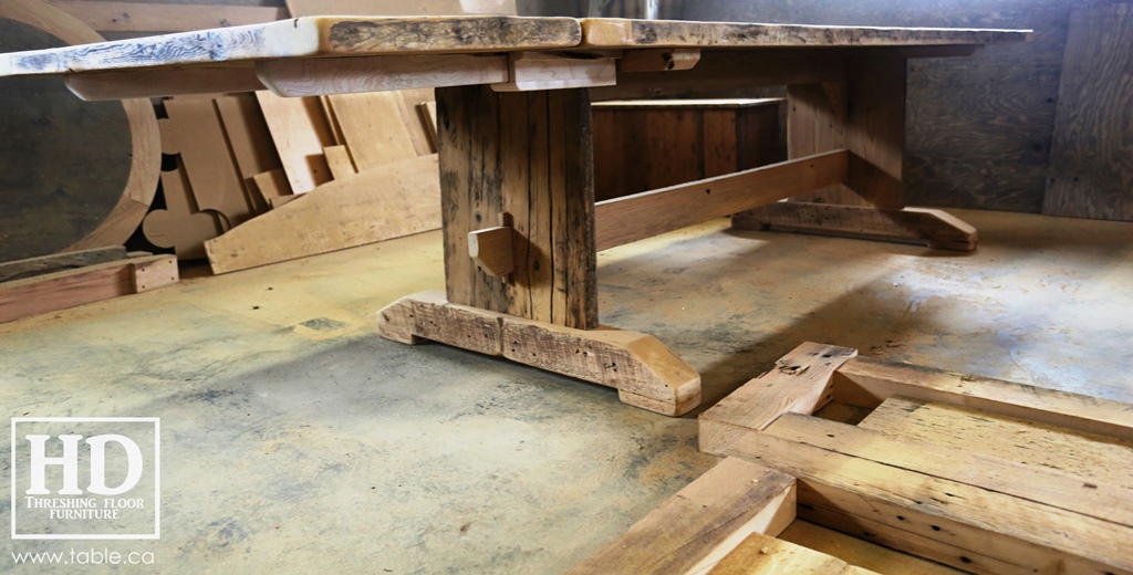 custom reclaimed wood furniture, mennonite furniture, Ontario, Gerald Reinink, epoxy finish