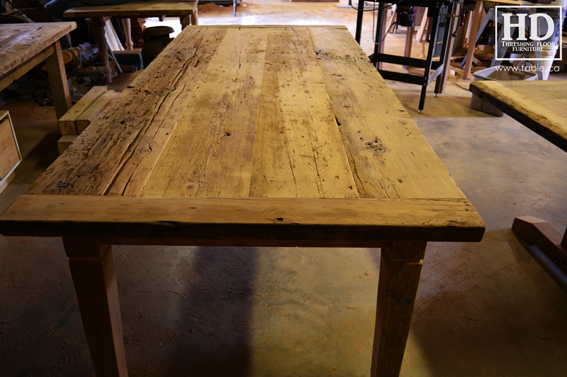 custom reclaimed wood furniture, mennonite furniture, Ontario, Gerald Reinink, epoxy finish