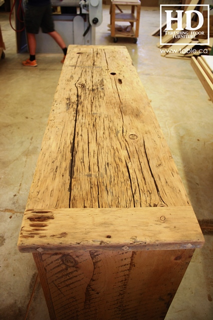 custom reclaimed wood furniture, mennonite furniture, Ontario, Gerald Reinink, epoxy finish