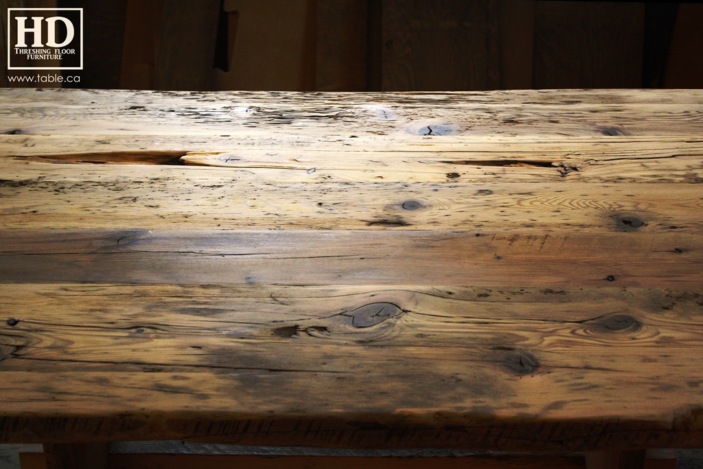 custom reclaimed wood furniture, mennonite furniture, Ontario, Gerald Reinink, epoxy finish