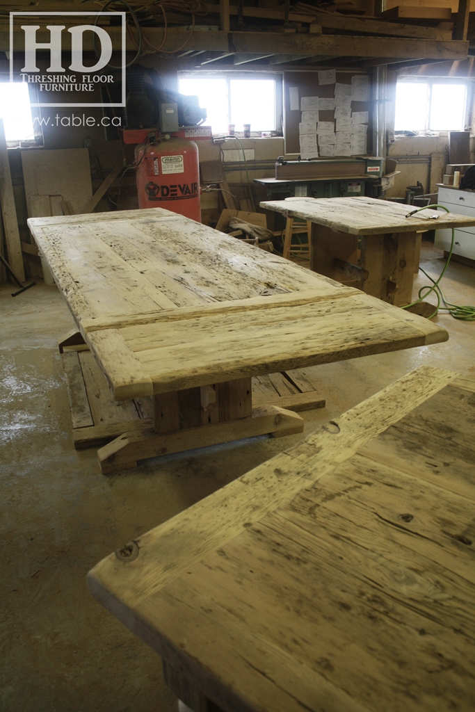 custom reclaimed wood furniture, mennonite furniture, Ontario, Gerald Reinink, epoxy finish