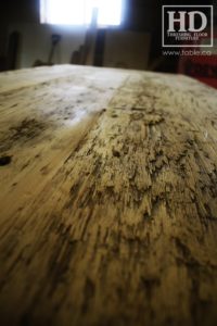 custom reclaimed wood furniture, mennonite furniture, Ontario, Gerald Reinink, epoxy finish