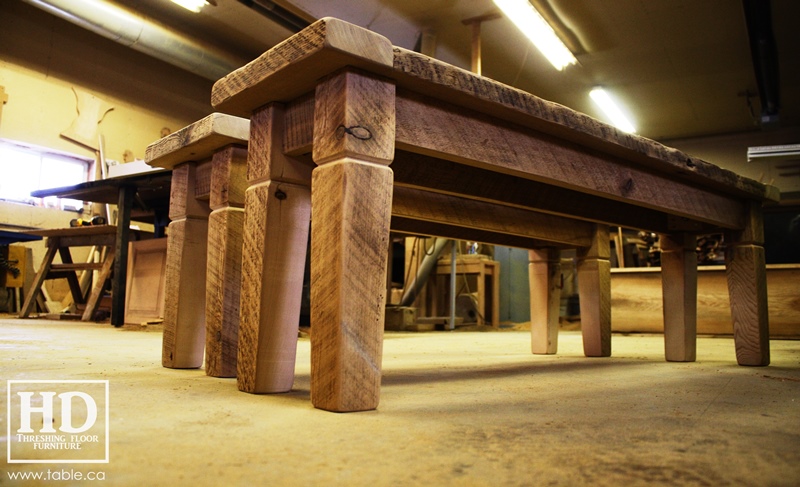 custom reclaimed wood furniture, mennonite furniture, Ontario, Gerald Reinink, epoxy finish