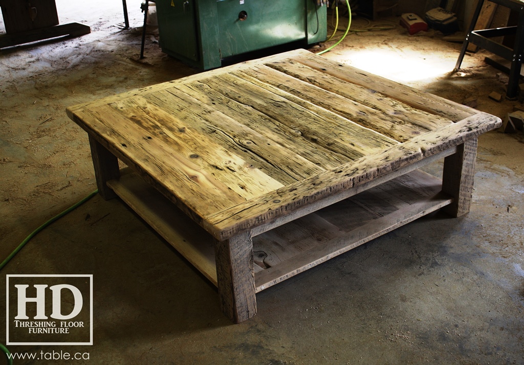 custom reclaimed wood furniture, mennonite furniture, Ontario, Gerald Reinink, epoxy finish