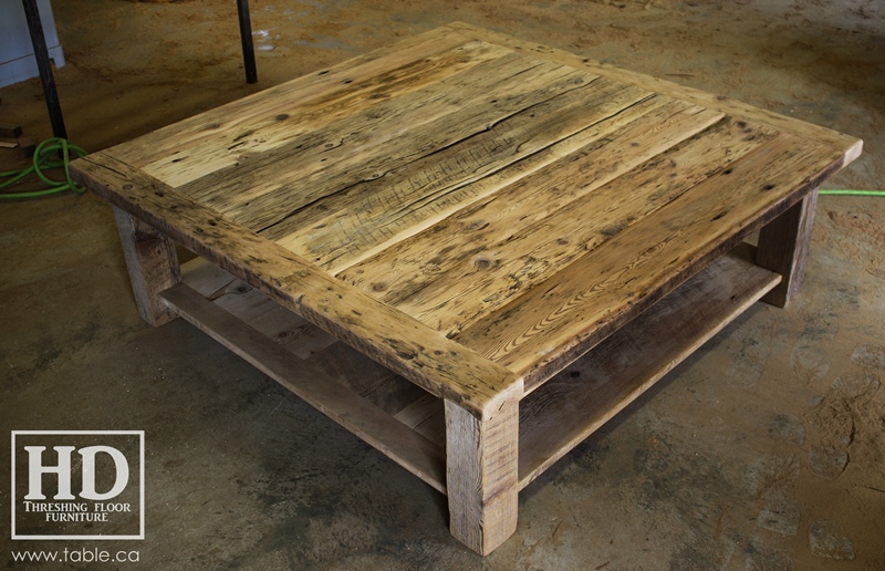 custom reclaimed wood furniture, mennonite furniture, Ontario, Gerald Reinink, epoxy finish