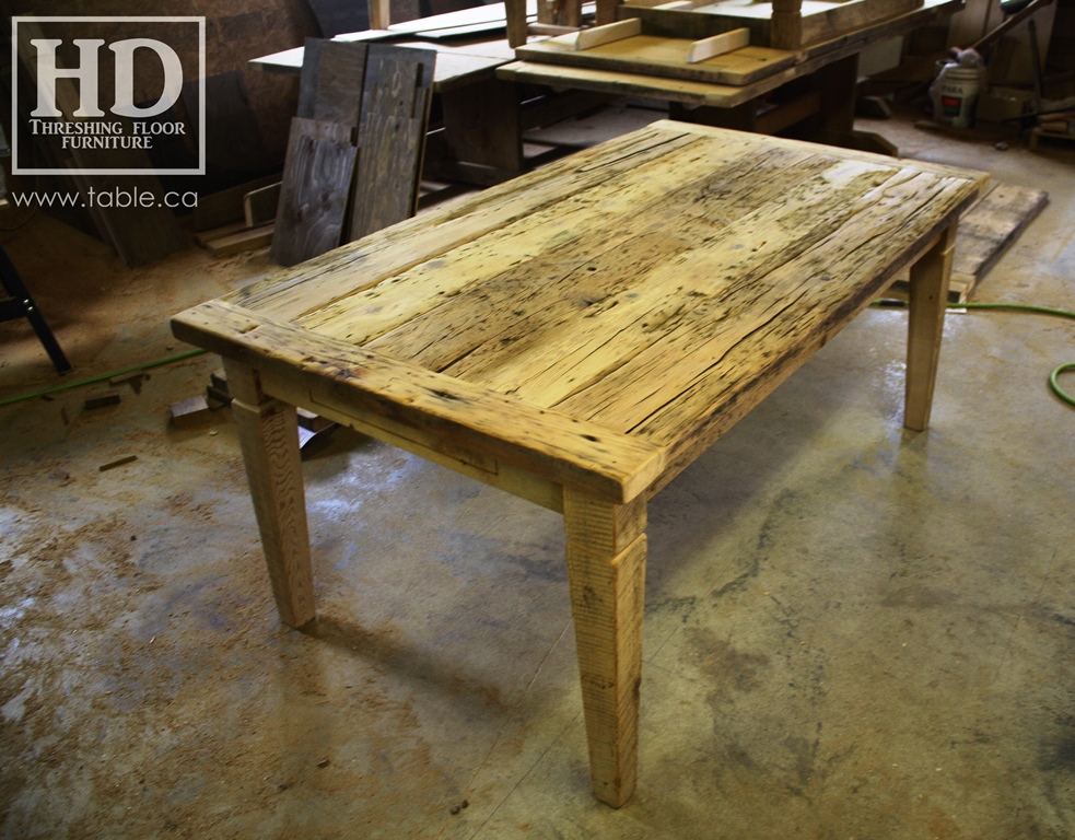 custom reclaimed wood furniture, mennonite furniture, Ontario, Gerald Reinink, epoxy finish