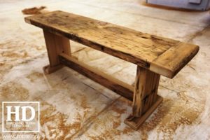 custom reclaimed wood furniture, mennonite furniture, Ontario, Gerald Reinink, epoxy finish