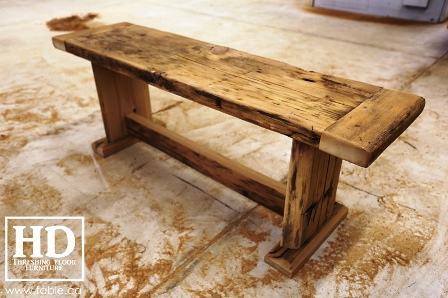 custom reclaimed wood furniture, mennonite furniture, Ontario, Gerald Reinink, epoxy finish