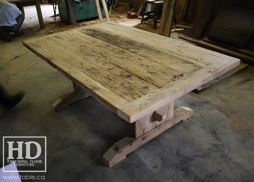 custom reclaimed wood furniture, mennonite furniture, Ontario, Gerald Reinink, epoxy finish