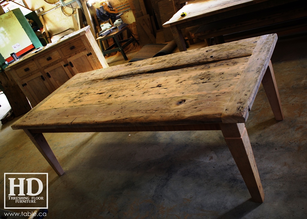 custom reclaimed wood furniture, mennonite furniture, Ontario, Gerald Reinink, epoxy finish