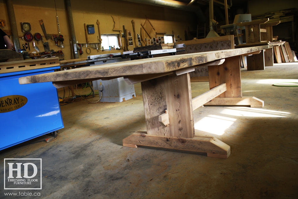 custom reclaimed wood furniture, mennonite furniture, Ontario, Gerald Reinink, epoxy finish