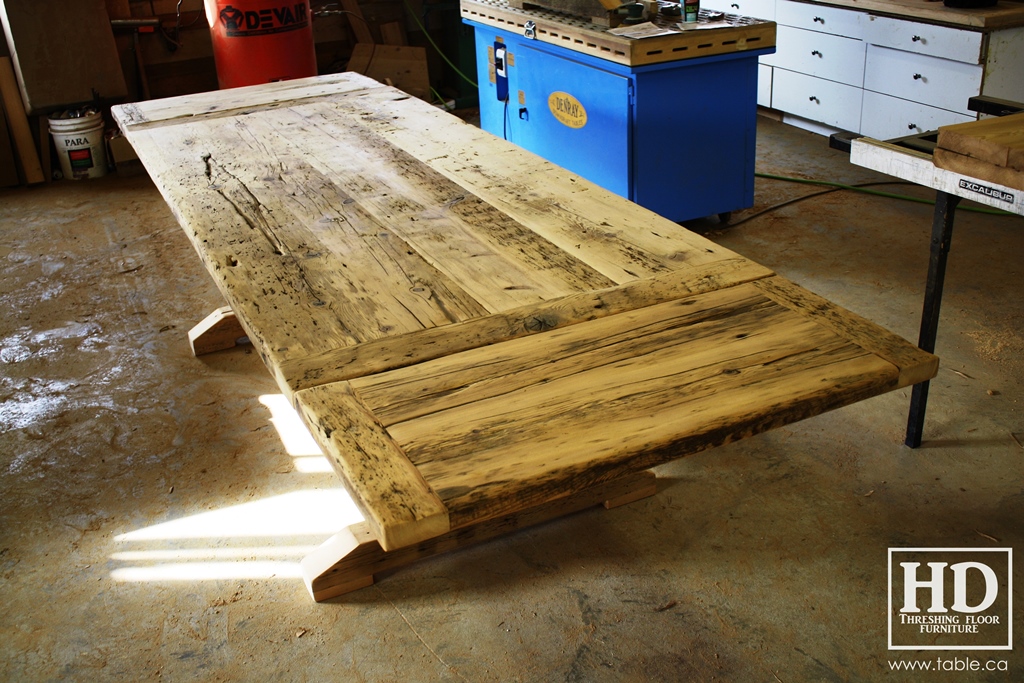 custom reclaimed wood furniture, mennonite furniture, Ontario, Gerald Reinink, epoxy finish