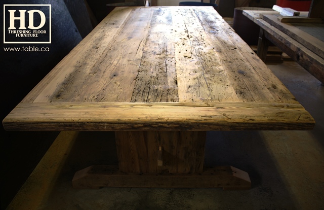 custom reclaimed wood furniture, mennonite furniture, Ontario, Gerald Reinink, epoxy finish