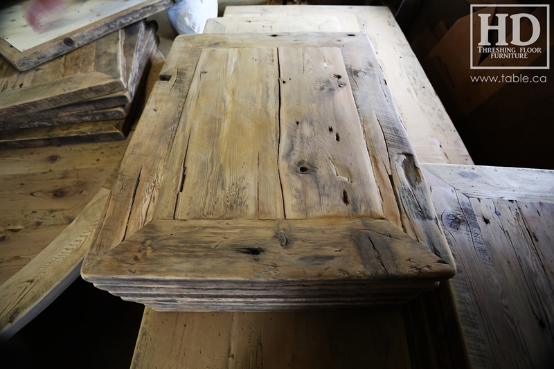 Ontario barnwood table tops, custom tops, HD Threshing Floor Furniture, rustic, distressed wood top, Gerald Reinink, mennonite furniture