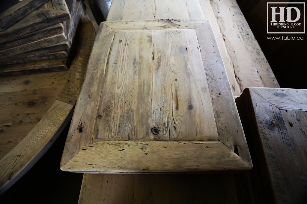 Ontario barnwood table tops, custom tops, HD Threshing Floor Furniture, rustic, distressed wood top, Gerald Reinink, mennonite furniture