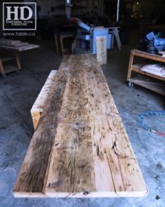 Ontario barnwood table tops, custom tops, HD Threshing Floor Furniture, rustic, distressed wood top, Gerald Reinink, mennonite furniture,