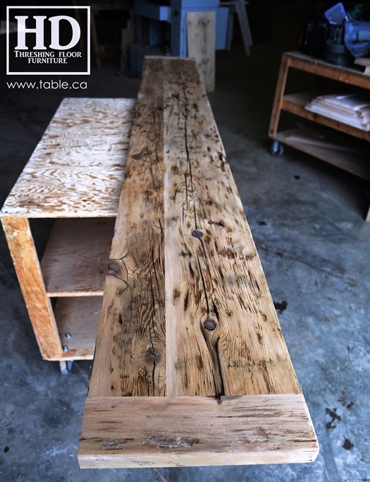 Ontario barnwood table tops, custom tops, HD Threshing Floor Furniture, rustic, distressed wood top, Gerald Reinink, mennonite furniture