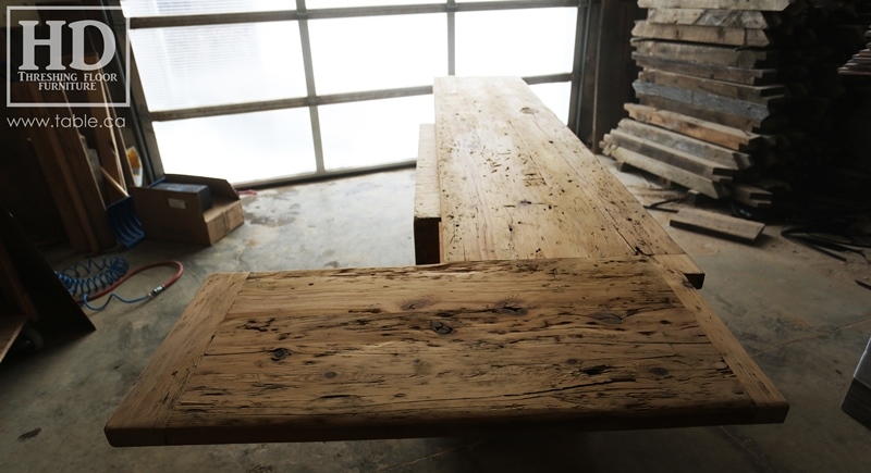 Ontario barnwood table tops, custom tops, HD Threshing Floor Furniture, rustic, distressed wood top, Gerald Reinink, mennonite furniture