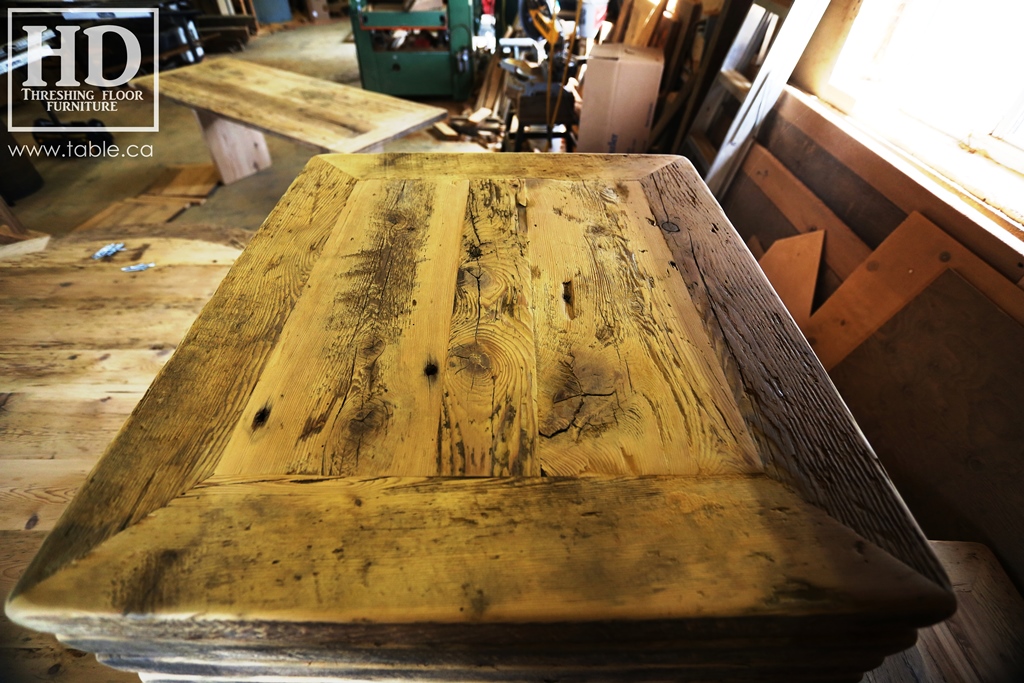 Ontario barnwood table tops, custom tops, HD Threshing Floor Furniture, rustic, distressed wood top, Gerald Reinink, mennonite furniture