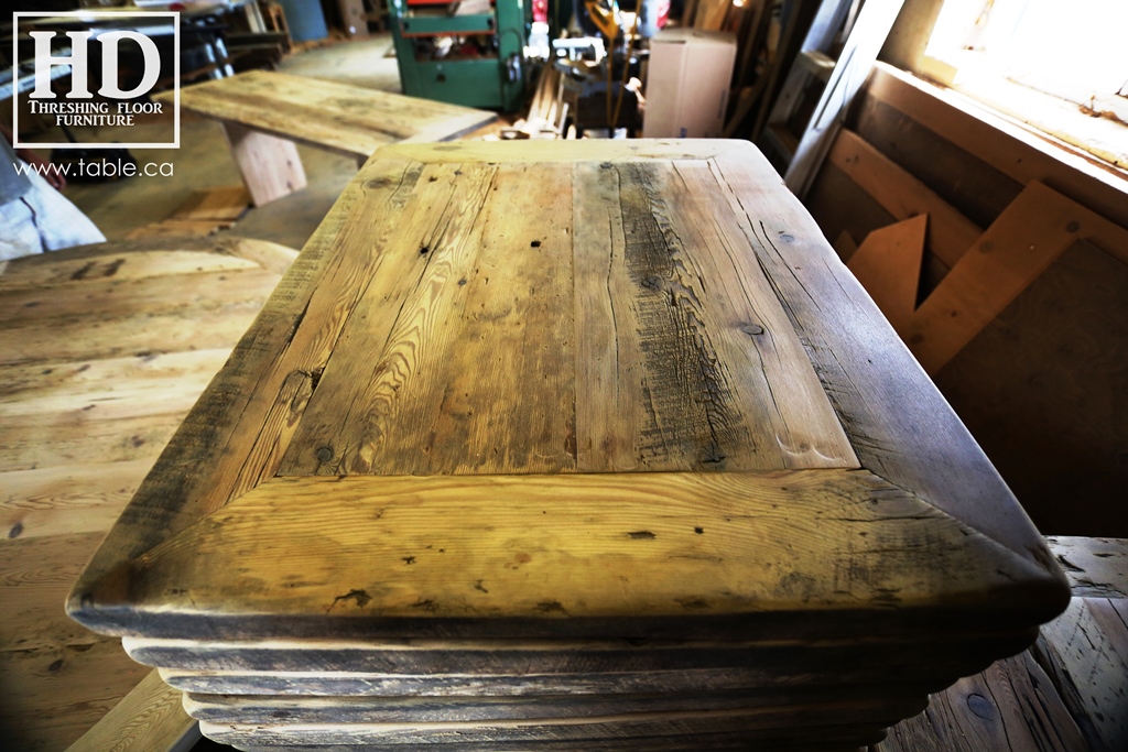 Ontario barnwood table tops, custom tops, HD Threshing Floor Furniture, rustic, distressed wood top, Gerald Reinink, mennonite furniture