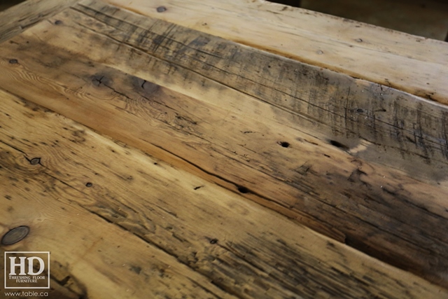 reclaimed wood, Ontario, reclaimed wood tables Ontario, reclaimed wood furniture, threshing floor, Gerald Reinink, distressed, antique, rustic, farmhouse, Ontario barns