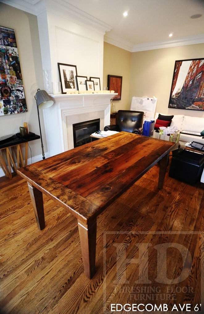 reclaimed wood table Toronto, custom table Toronto, mennonite furniture, epoxy, Gerald Reinink, HD Threshing, HD Threshing Floor Furniture, recycled wood furniture, recycled wood table, solid wood furniture, farmhouse table, harvest tables Toronto