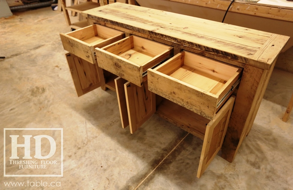 reclaimed wood buffet Ontario