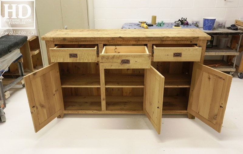 unfinished reclaimed wood buffet Ontario