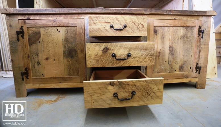 unfinished reclaimed wood buffet Ontario