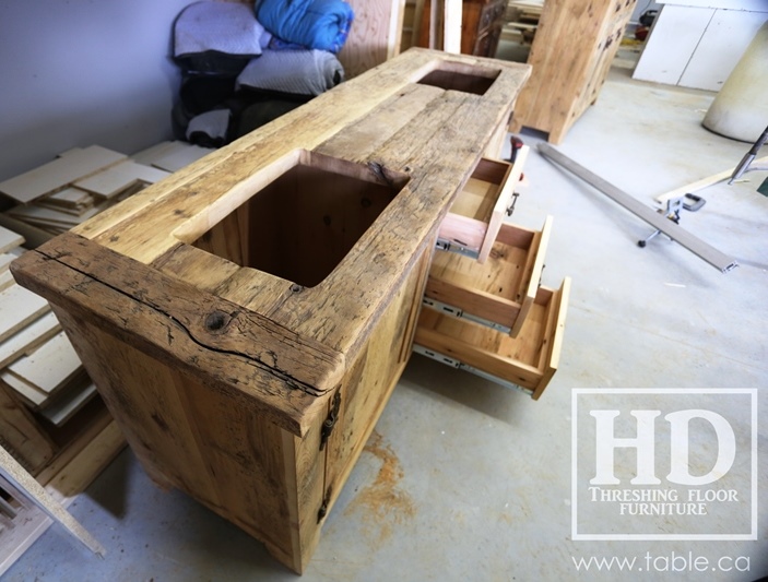 unfinished reclaimed wood buffet Ontario