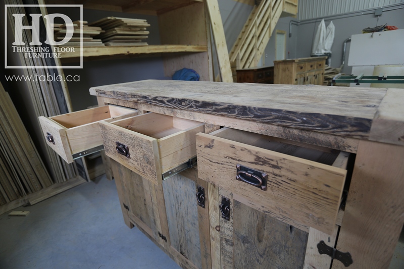 unfinished reclaimed wood buffet Ontario