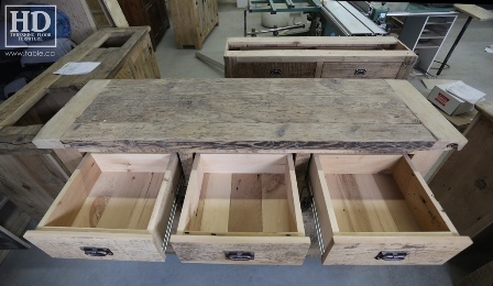 unfinished reclaimed wood buffet Ontario