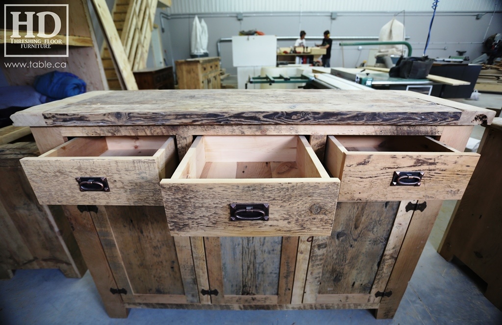 unfinished reclaimed wood buffet Ontario