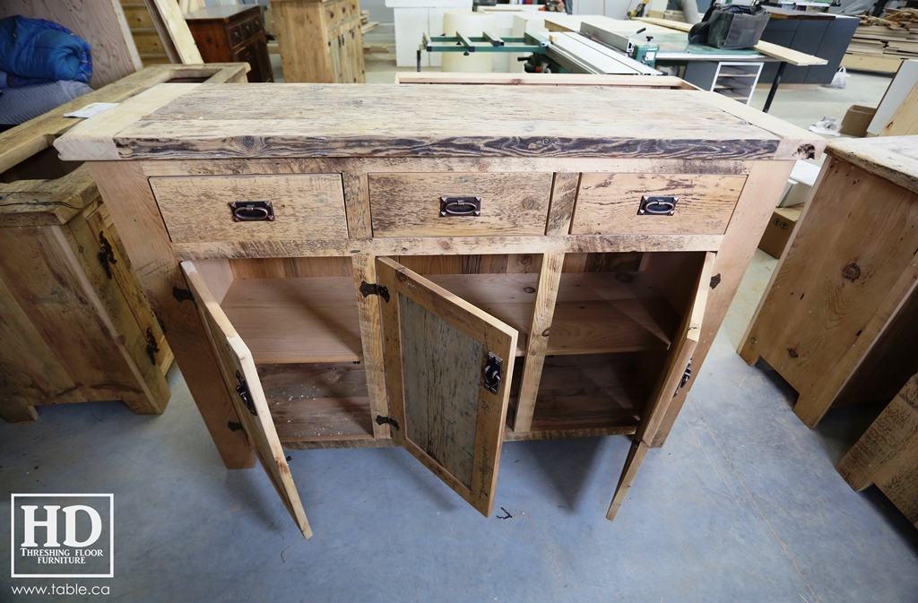 unfinished reclaimed wood buffet Ontario