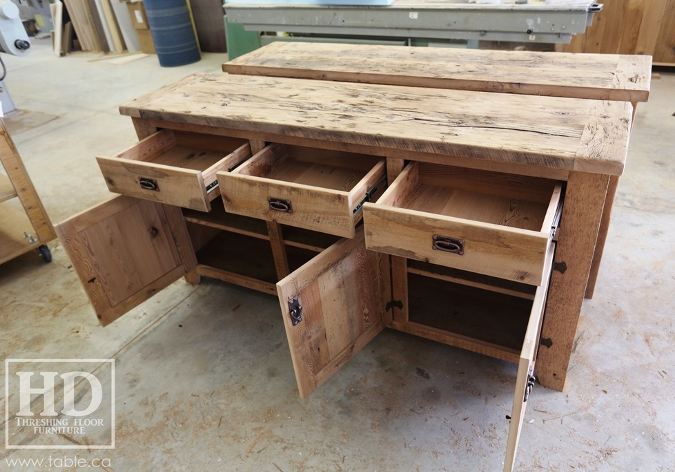 unfinished reclaimed wood buffet Ontario