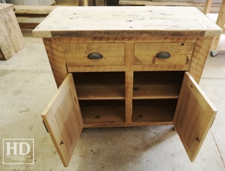 unfinished reclaimed wood buffet Ontario