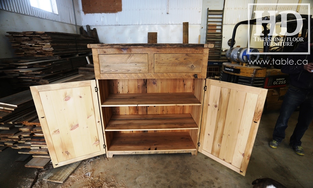 unfinished reclaimed wood buffet Ontario