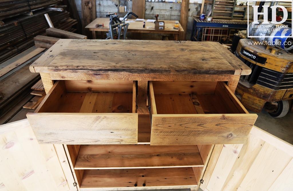 unfinished reclaimed wood buffet Ontario