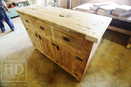 unfinished reclaimed wood buffet Ontario